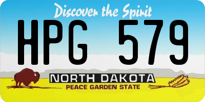 ND license plate HPG579