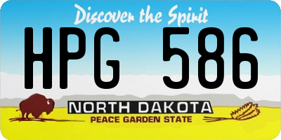 ND license plate HPG586