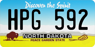 ND license plate HPG592