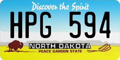 ND license plate HPG594