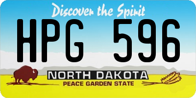 ND license plate HPG596
