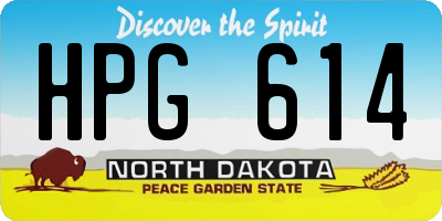 ND license plate HPG614