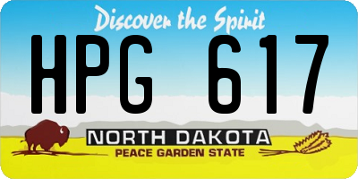ND license plate HPG617