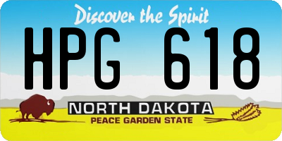 ND license plate HPG618