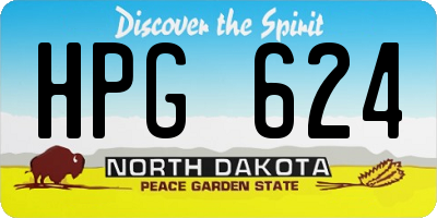 ND license plate HPG624