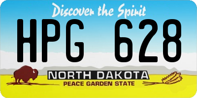 ND license plate HPG628