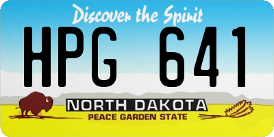 ND license plate HPG641
