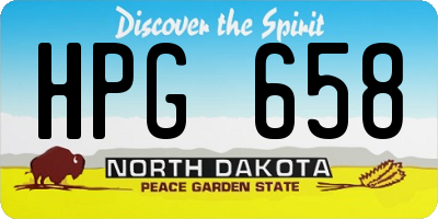 ND license plate HPG658