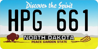 ND license plate HPG661