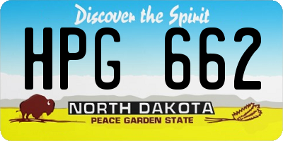 ND license plate HPG662