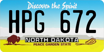 ND license plate HPG672