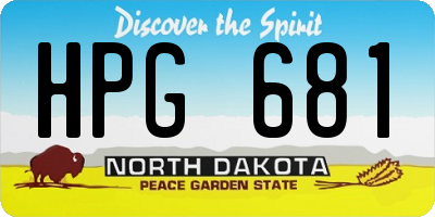 ND license plate HPG681