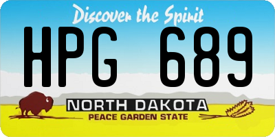 ND license plate HPG689