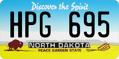ND license plate HPG695