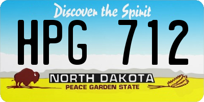 ND license plate HPG712