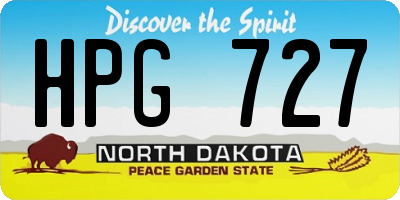 ND license plate HPG727