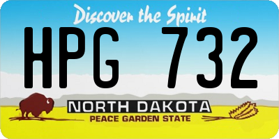 ND license plate HPG732