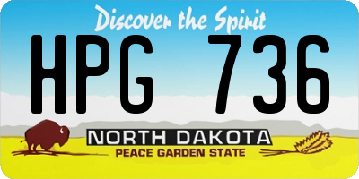 ND license plate HPG736