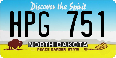 ND license plate HPG751