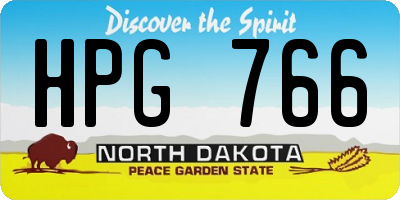 ND license plate HPG766