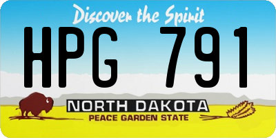 ND license plate HPG791