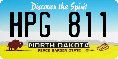 ND license plate HPG811