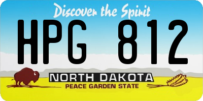 ND license plate HPG812