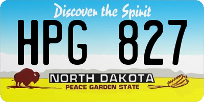 ND license plate HPG827