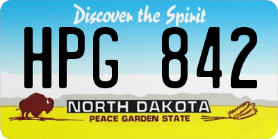 ND license plate HPG842