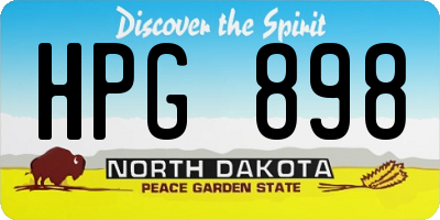 ND license plate HPG898