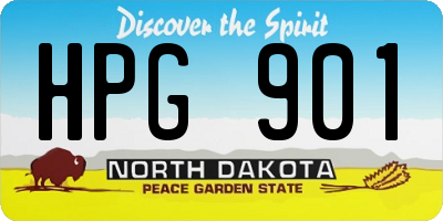 ND license plate HPG901