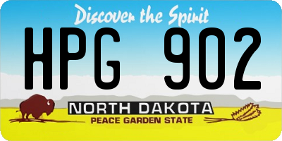 ND license plate HPG902