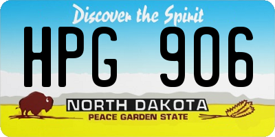 ND license plate HPG906