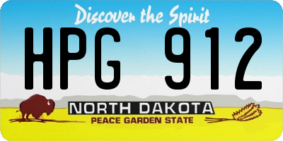 ND license plate HPG912