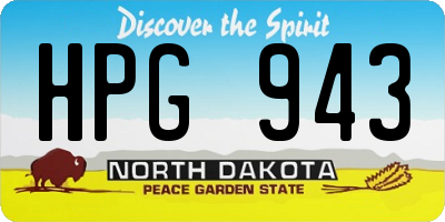 ND license plate HPG943