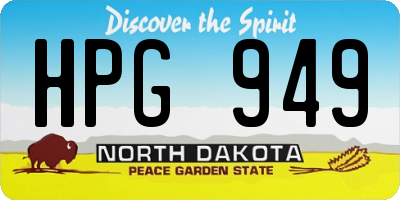ND license plate HPG949