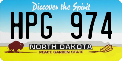 ND license plate HPG974