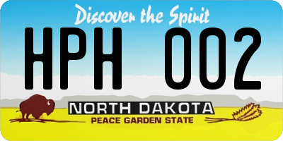 ND license plate HPH002