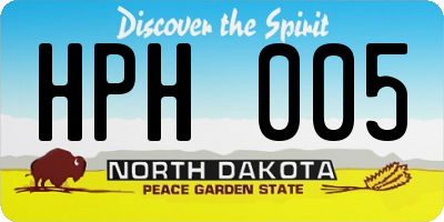 ND license plate HPH005