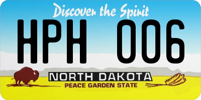 ND license plate HPH006