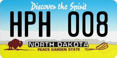 ND license plate HPH008