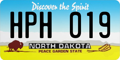 ND license plate HPH019