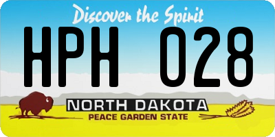 ND license plate HPH028