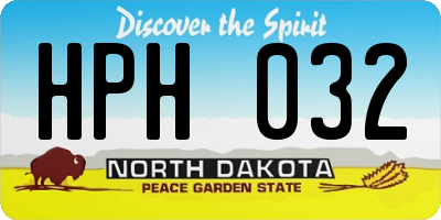 ND license plate HPH032