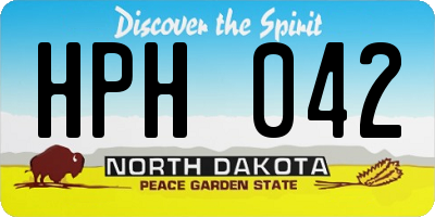 ND license plate HPH042