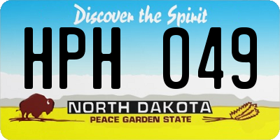 ND license plate HPH049