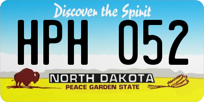 ND license plate HPH052