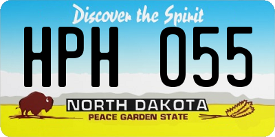 ND license plate HPH055