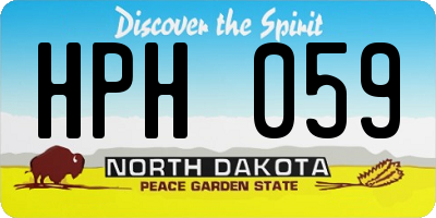 ND license plate HPH059