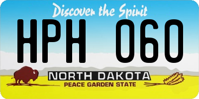 ND license plate HPH060